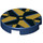 LEGO Dark Blue Tile 2 x 2 Round with Wind Rose Center with Bottom Stud Holder (1689 / 14769)