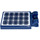 LEGO Dark Blue Tile 2 x 3 with Horizontal Clips with Solar Panel Sticker (Thick Open &#039;O&#039; Clips) (30350)