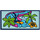 LEGO Dark Blue Tile 2 x 4 with Girl on Dark Pink Water Slide and Palm Trees Sticker (87079)