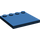 LEGO Bleu foncé Tuile 4 x 4 avec Goujons sur Bord (6179)
