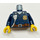 LEGO Dunkelblau Torso Polizei Uniform mit Gold Badge Silber Radio (973 / 76382)