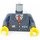 LEGO Dunkelblau Torso mit Jacke, Weiß Hemd, Rot Tie, und Transportation Logo (973 / 76382)