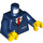 LEGO Dunkelblau Torso mit Jacket, Weiß Shirt, rot Tie, und Transportation Logo (973 / 76382)