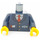 LEGO Dark Blue Torso with Jacket, White Shirt, Red Tie, and Transportation Logo (973 / 76382)