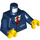 LEGO Donkerblauw Torso met Jasje, Wit Shirt, Rood Tie, en Transportation logo (973 / 76382)