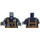 LEGO Mørk blå Overkropp med Overrals med Kropp Harness (973 / 76382)