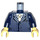 LEGO Donkerblauw Torso met Pinstripe Jasje, Gold Tie en Pen (76382 / 88585)