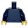 LEGO Donkerblauw Torso met Pinstripe Jasje, Gold Tie en Pen (76382 / 88585)