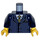 LEGO Dunkelblau Torso mit Pinstripe Jacke, Gold Tie und Pen (76382 / 88585)