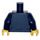 LEGO Dunkelblau Torso mit Pinstripe Jacket, Gold Tie und Pen (76382 / 88585)