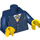 LEGO Donkerblauw Torso met Pinstripe Jasje, Gold Tie en Pen (76382 / 88585)