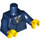 LEGO Dunkelblau Torso mit Pinstripe Jacke, Gold Tie und Pen (76382 / 88585)