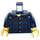 LEGO Dunkelblau Torso mit rot plaid, collared shirt (973 / 76382)