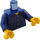 LEGO Donkerblauw Torso met Rood plaid, collared shirt (973 / 76382)