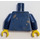 LEGO Dark Blue Torso with Robe Print featuring Sand Blue Trim and dirt Splashes Design (973 / 76382)