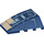 LEGO Dark Blue Wedge 4 x 4 Triple Curved without Studs with Brick &amp; Hieroglyphic (47753 / 93899)