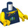 LEGO Mörkblå Kvinna (Coiled &amp; Parted Hår) Minifigur Kropp (973 / 76382)