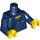 LEGO Donkerblauw Zippered Jasje Torso (973 / 76382)