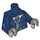 LEGO Dark Blue Zombie Businessman Minifig Torso with Dark Blue Arms and Medium Stone Hands (973 / 88585)