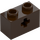 LEGO Dark Brown Brick 1 x 2 with Axle Hole (&#039;+&#039; Opening and Bottom Tube) (31493 / 32064)