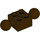 LEGO Dark Brown Brick 2 x 2 with Two Ball Joints with Holes in Ball and axle hole (17114)