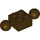 LEGO Dark Brown Brick 2 x 2 with Two Ball Joints with Holes in Ball and axle hole (17114)