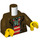 LEGO Donkerbruin Chuck D. Goldberg Minifig Torso (973 / 76382)