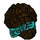 LEGO Dark Brown Coiled Hair with Turquoise Bow (79984)