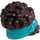 LEGO Donkerbruin Coiled Haar met Turquoise Bow (79984)