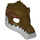 LEGO Dark Brown Crocodile Mask with Silver Jaw (12551 / 12839)