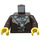 LEGO Dunkelbraun Gauner mit Helm Minifigur Torso (973 / 76382)