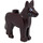 LEGO Donkerbruin Hond - Alsatian met Tongue Hanging Out en Exposed Fangs (92586 / 101995)