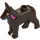 LEGO Dark Brown Dog - Alsatian with Tongue Hanging Out and Exposed Fangs (92586 / 101995)