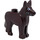 LEGO Dark Brown Dog - Alsatian with Tongue Hanging Out and Exposed Fangs (92586 / 101995)
