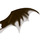 LEGO Dark Brown Dragon Wing 19 x 11 with Transparent Black Trailing Edge (51342 / 57004)