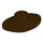 LEGO Dark Brown Fedora Hat with Very Wide Brim (90538)