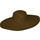 LEGO Dark Brown Fedora Hat with Very Wide Brim (90538)