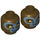 LEGO Dark Brown G&#039;Loona Head (Recessed Solid Stud) (3626 / 14052)