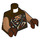 LEGO Dunkelbraun Gundabad Orc Minifig Torso (973 / 76382)