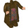 LEGO Tmavě hnědá Hagrid Tělo s Coat s Červená Košile a Reddish Hnědá Vesta (41383)