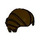 LEGO Dark Brown Hair Swept Back with Short Ponytail (17630)