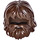 LEGO Dark Brown Hair with Beard and Mouth Hole (86396 / 87999)