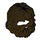 LEGO Dark Brown Hair with Beard and Mouth Hole (86396 / 87999)