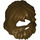 LEGO Dark Brown Hair with Beard and Mouth Hole (86396 / 87999)