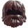 LEGO Dunkelbraun Haar mit Beard und Mouth Loch (86396 / 87999)