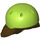 LEGO Dunkelbraun Haar mit Lime Sport Helm (54647)