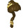 LEGO Dark Brown Hair with Ponytail and Gold (13840)