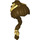 LEGO Marron Foncé Cheveux avec Queue de cheval et Gold (13840)