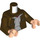 LEGO Marron Foncé Harry Potter avec Dark Marron Sweatshirt à Capuche Minifigurine Torse (973 / 76382)