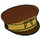 LEGO Dark Brown Hat with Brim with Gold Naboo Trim (12895 / 18283)